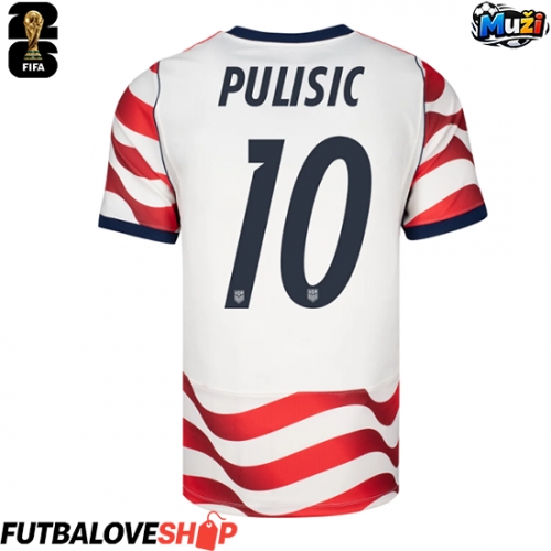 Dres Spojené štáty Christian Pulisic #10 Domáci MS 2026 Krátky Rukáv